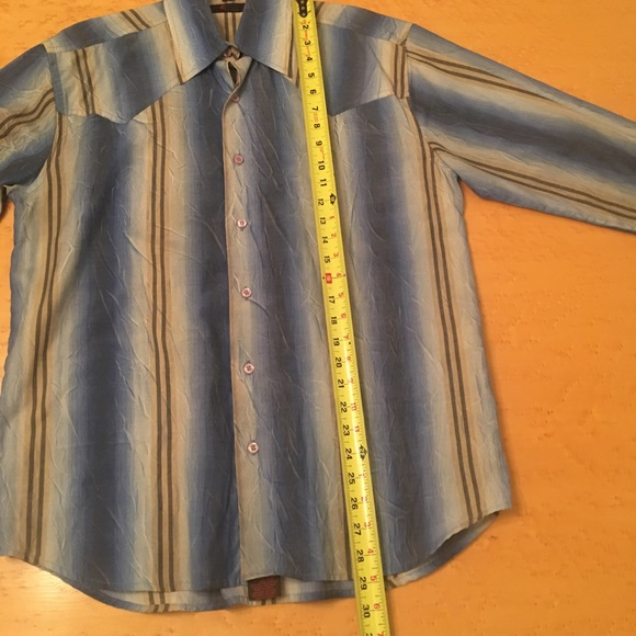 ECCOLO LINE Long Sleeve Shirt. Wrinkle Design, Medium - Picture 10 of 13